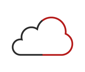 Hybrid-cloud image of hybrid cloud icon for MTI's cloud service, Hybrid cloud